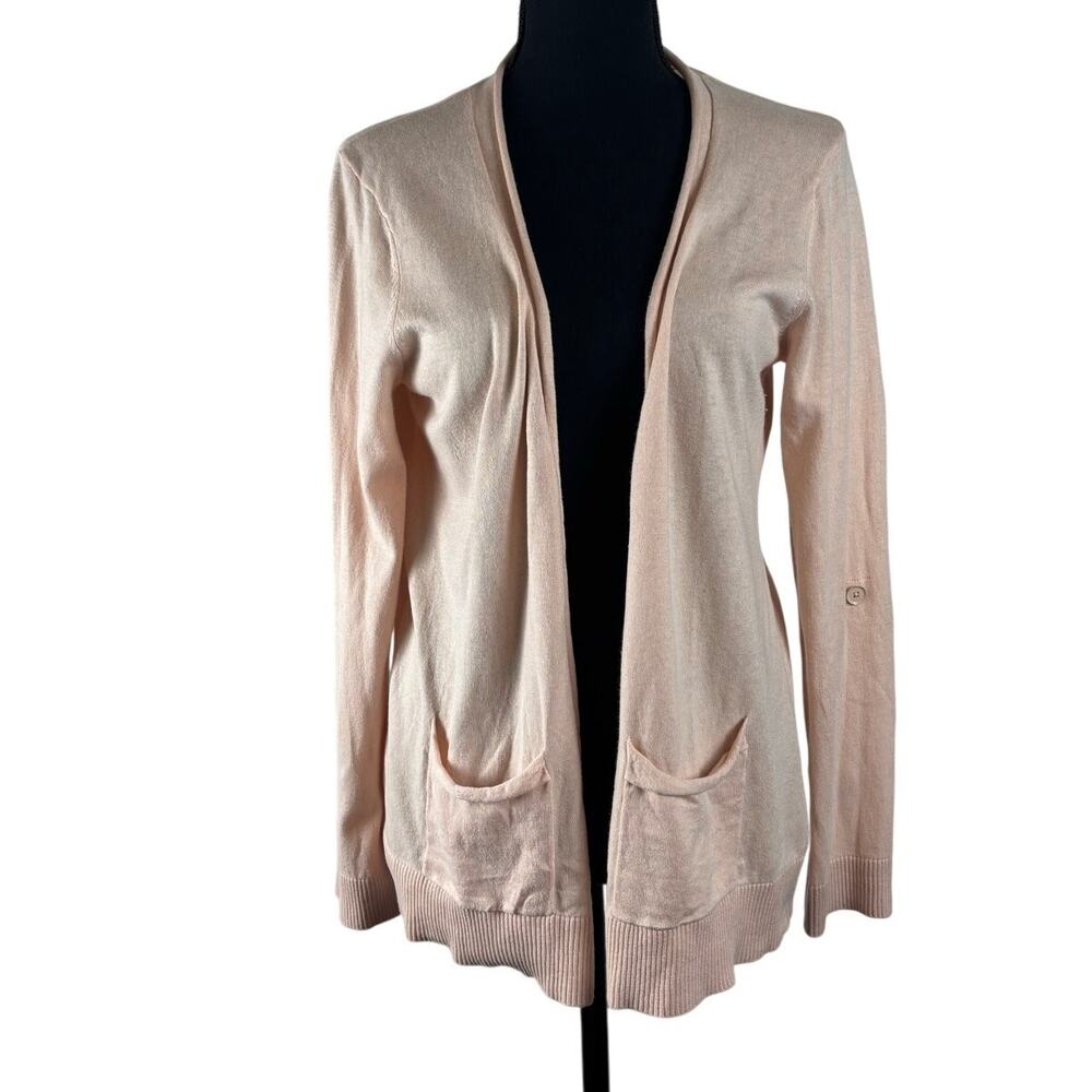 Talbots Petites Button Up Long Sleeve Lightweight Stretch Cardigan Size Large